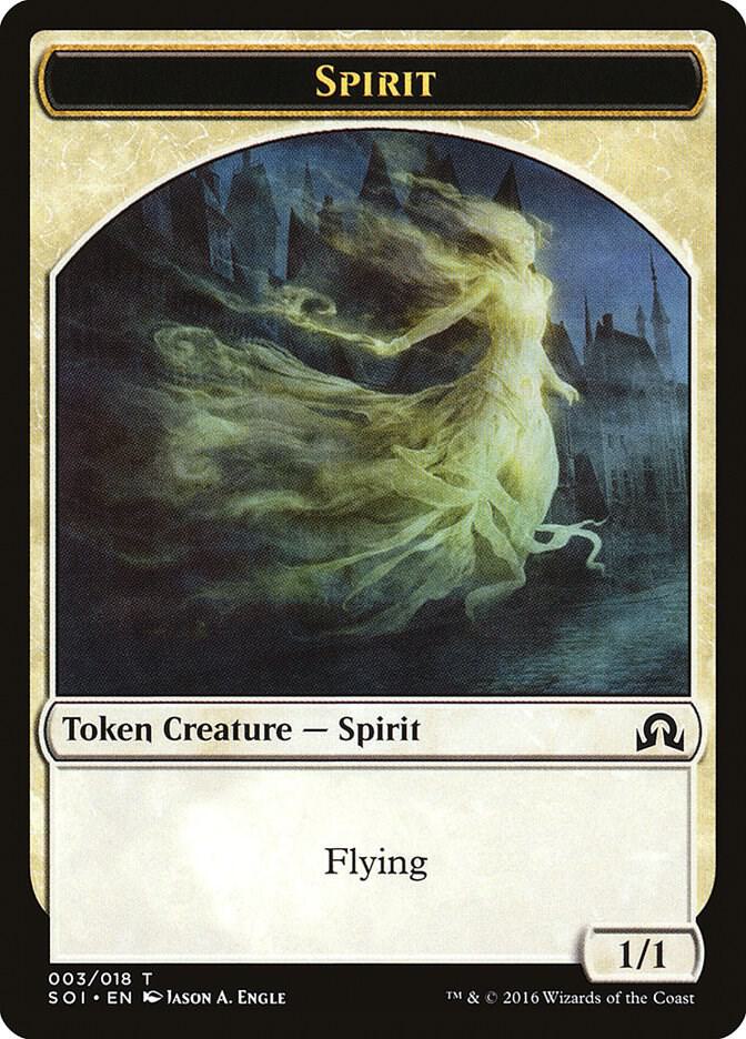 Spirit Token 3 card from Shadows over Innistrad