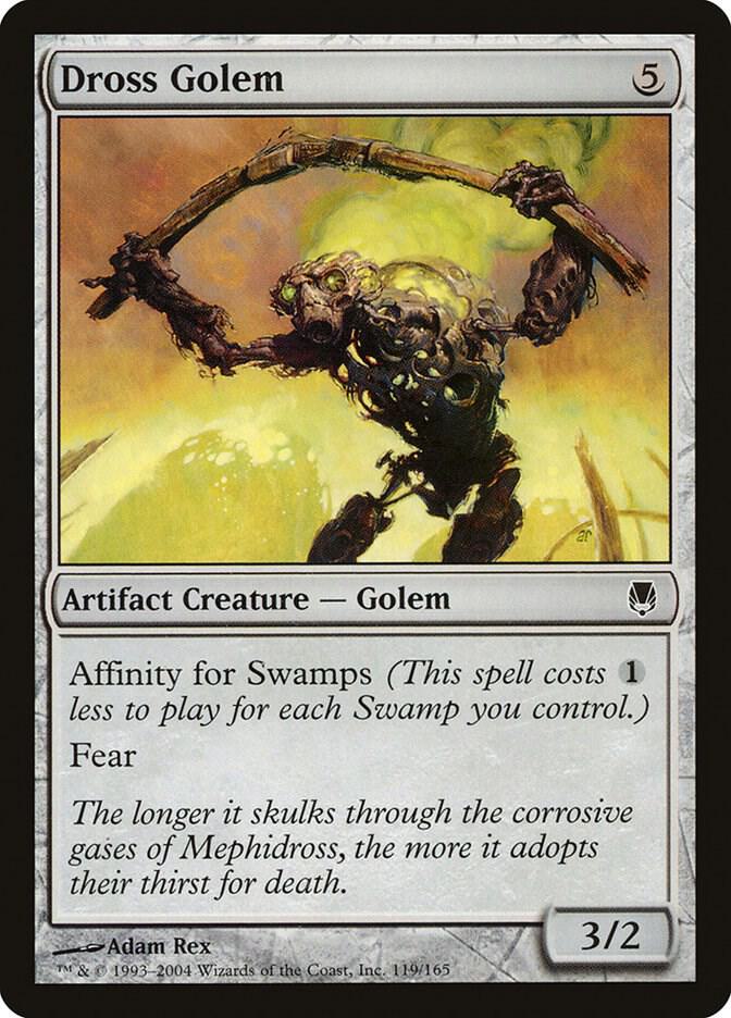 Dross Golem 119 card from Darksteel
