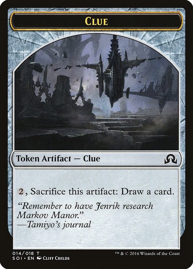 Clue Token 14 card from Shadows over Innistrad