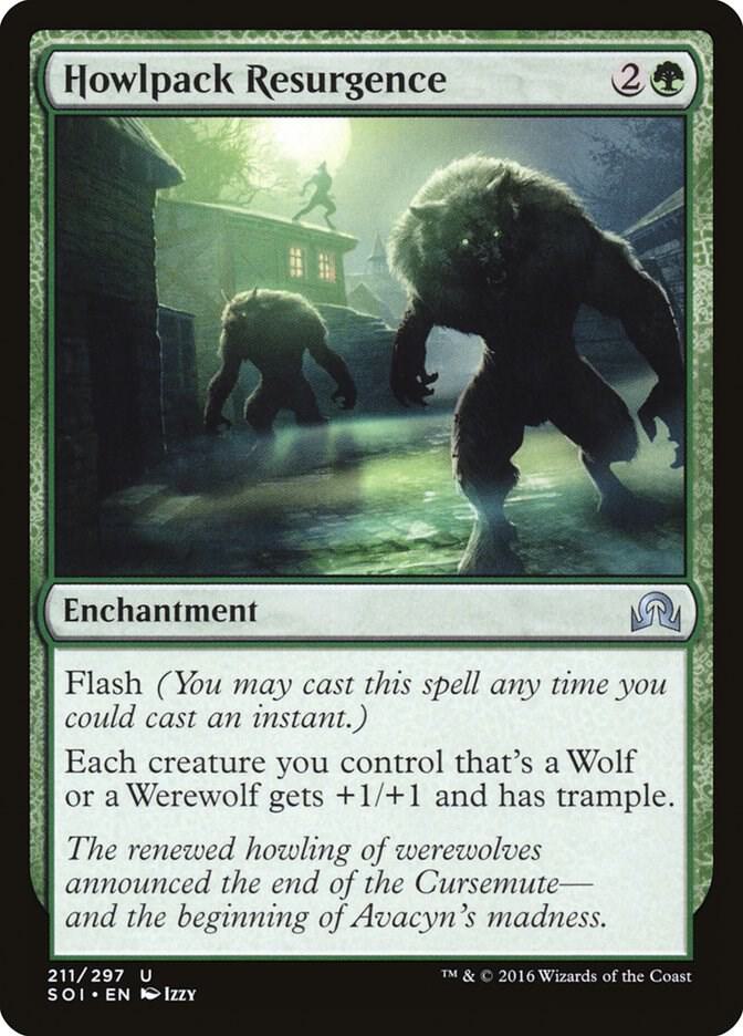 Howlpack Resurgence 211 card from Shadows over Innistrad