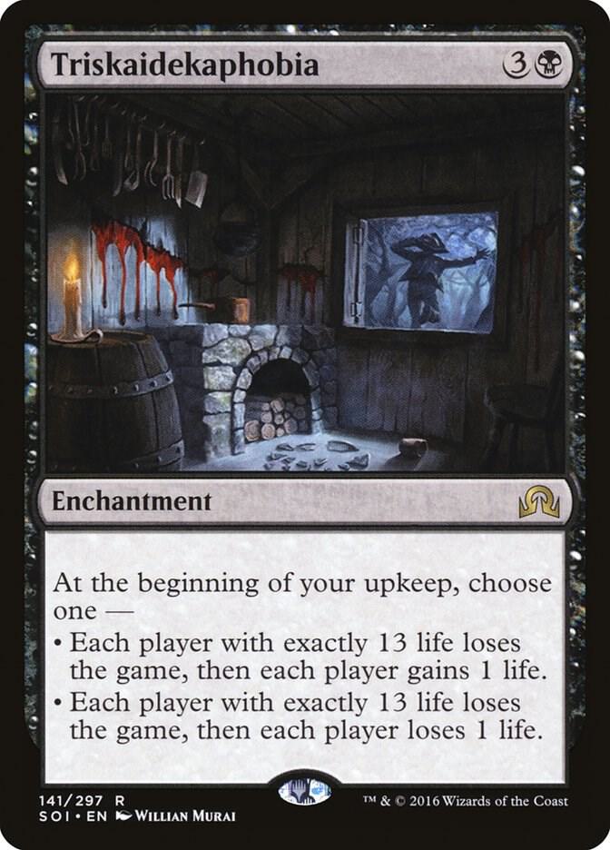 Triskaidekaphobia 141 card from Shadows over Innistrad