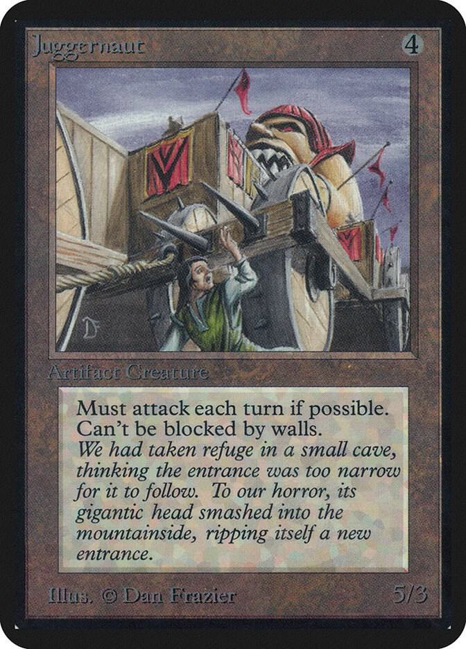 Juggernaut card from Alpha Edition