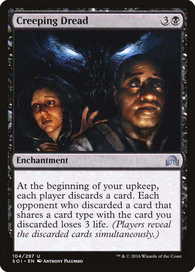 Creeping Dread 104 card from Shadows over Innistrad