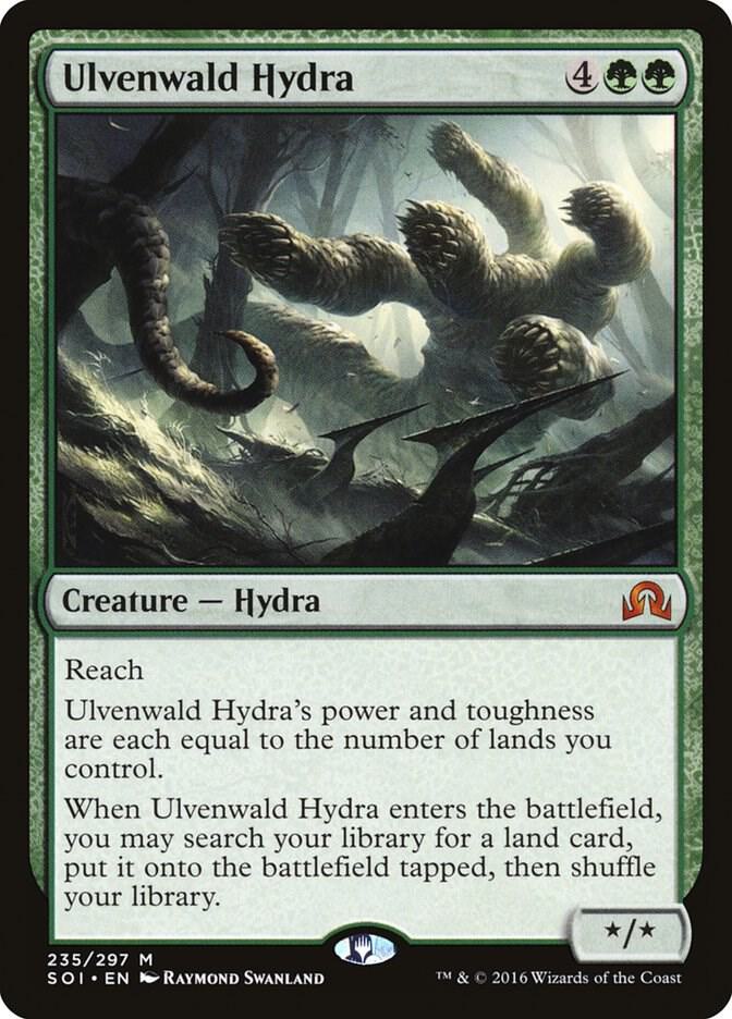 Ulvenwald Hydra 235 card from Shadows over Innistrad