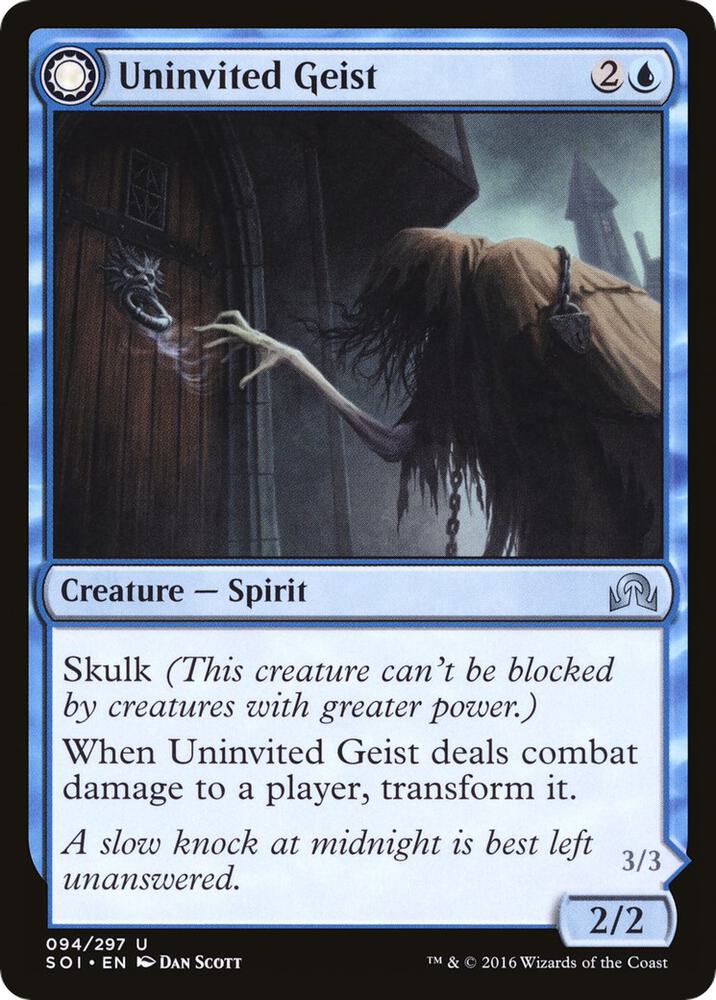 Uninvited Geist 94 card from Shadows over Innistrad