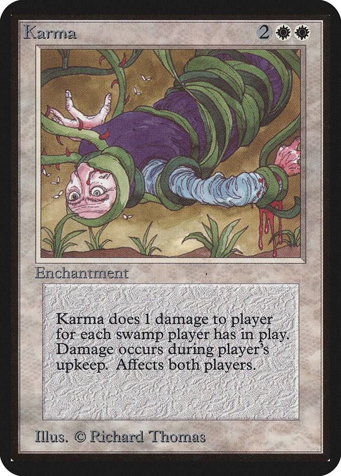 Karma card from Alpha Edition