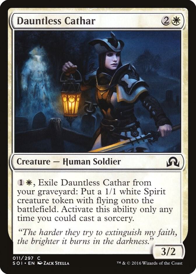 Dauntless Cathar 11 card from Shadows over Innistrad