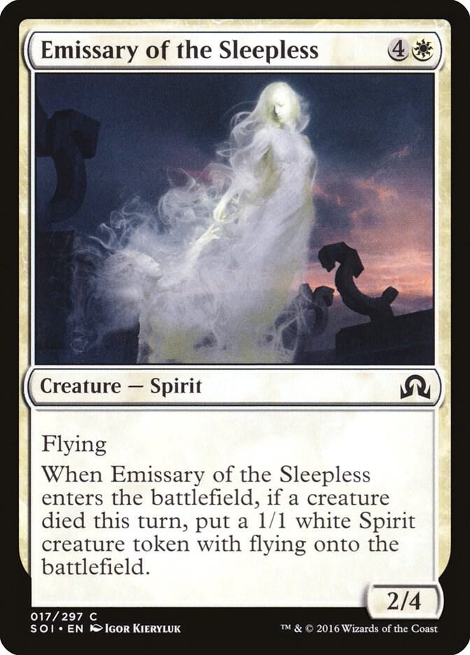 Emissary of the Sleepless 17 card from Shadows over Innistrad