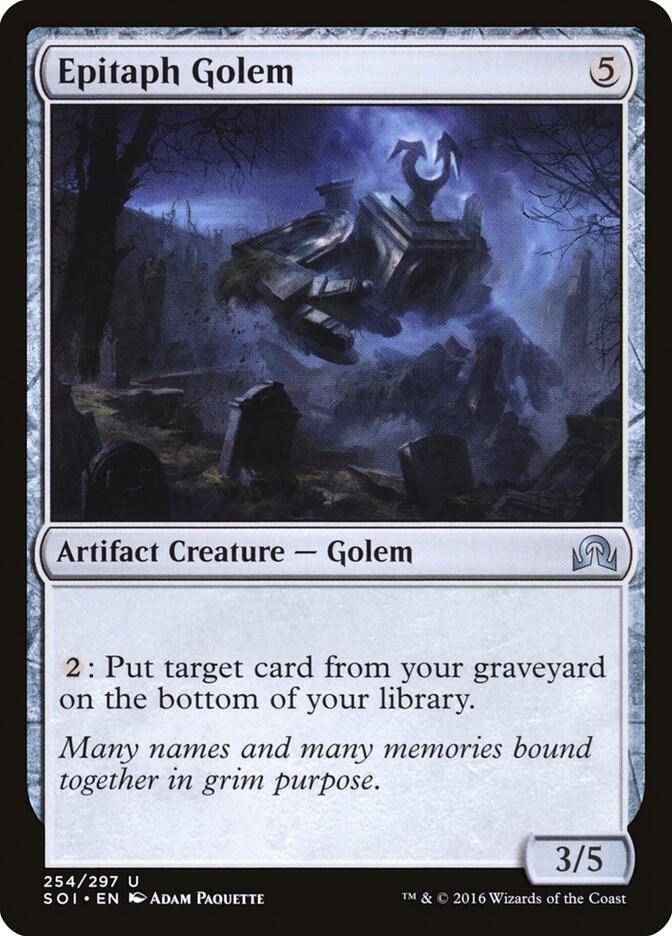 Epitaph Golem 254 card from Shadows over Innistrad