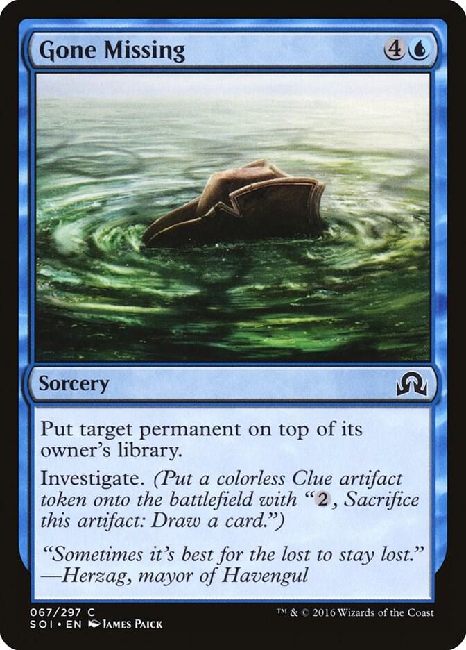 Gone Missing 67 card from Shadows over Innistrad