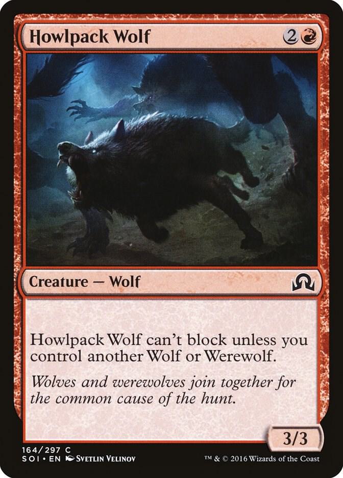 Howlpack Wolf 164 card from Shadows over Innistrad