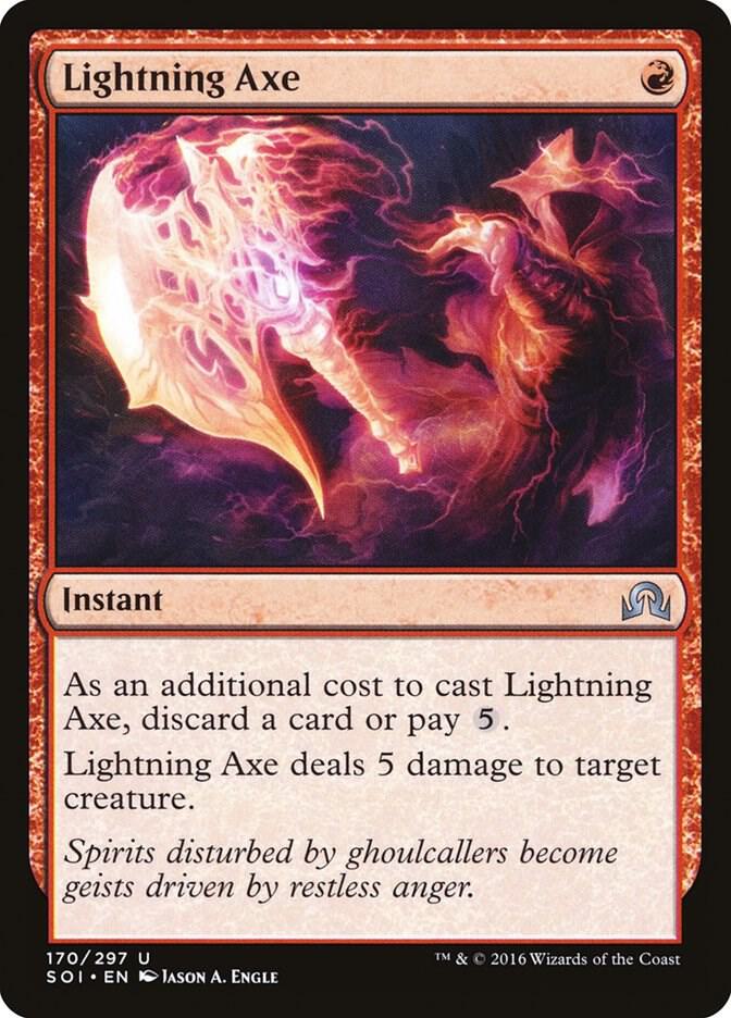 Lightning Axe 170 card from Shadows over Innistrad