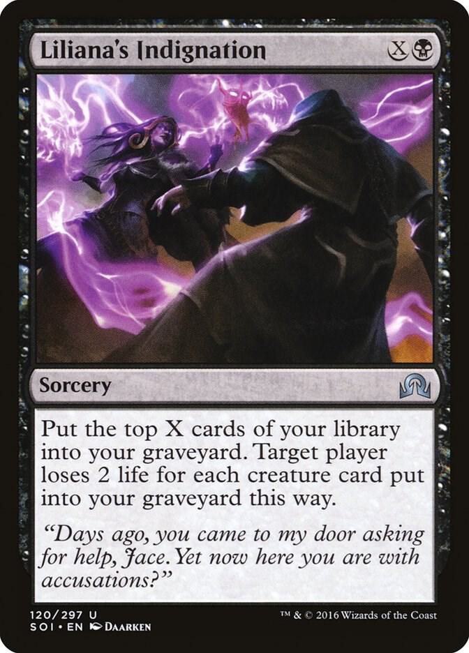 Liliana's Indignation 120 card from Shadows over Innistrad