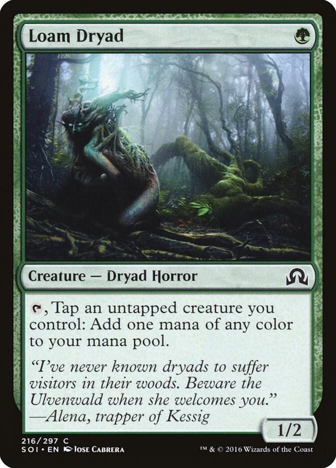 Loam Dryad 216 card from Shadows over Innistrad