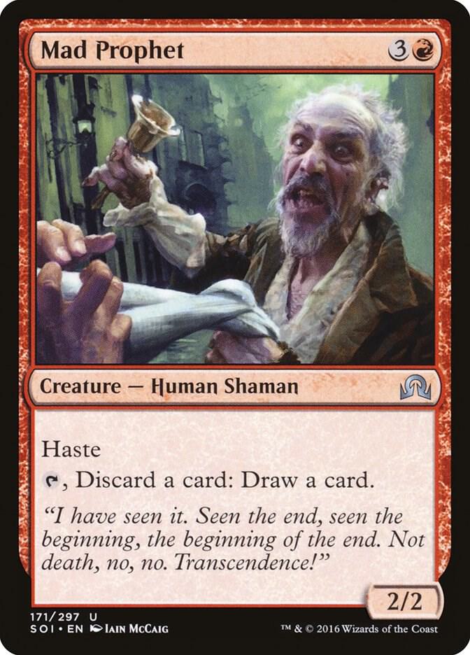 Mad Prophet 171 card from Shadows over Innistrad