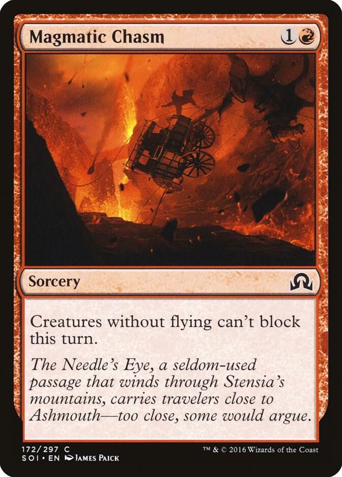 Magmatic Chasm 172 card from Shadows over Innistrad