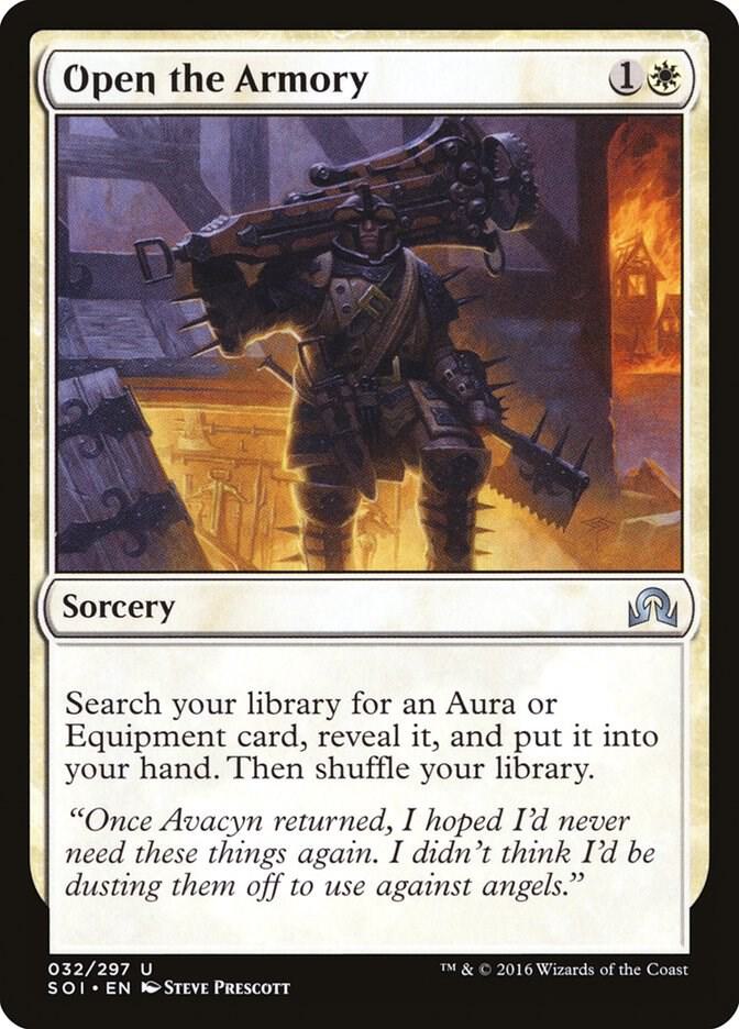Open the Armory 32 card from Shadows over Innistrad