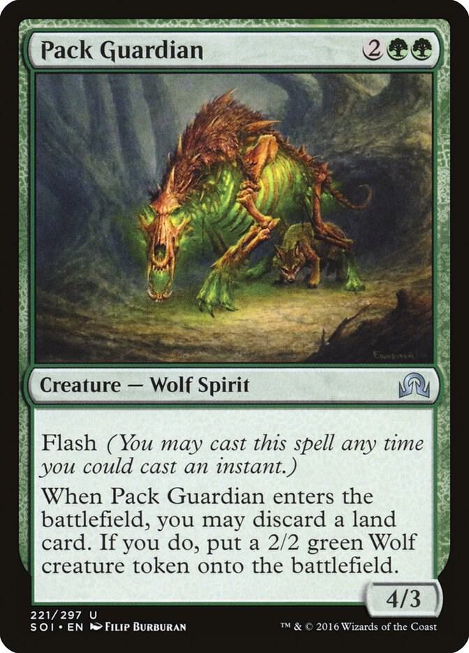 Pack Guardian 221 card from Shadows over Innistrad