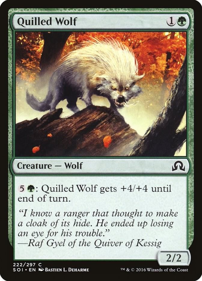 Quilled Wolf 222 card from Shadows over Innistrad