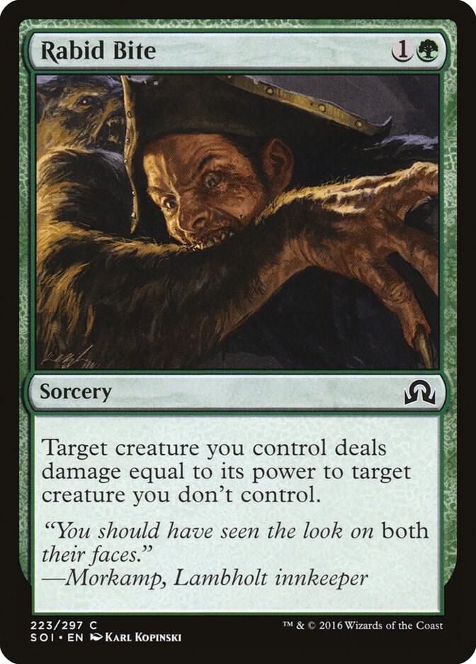 Rabid Bite 223 card from Shadows over Innistrad