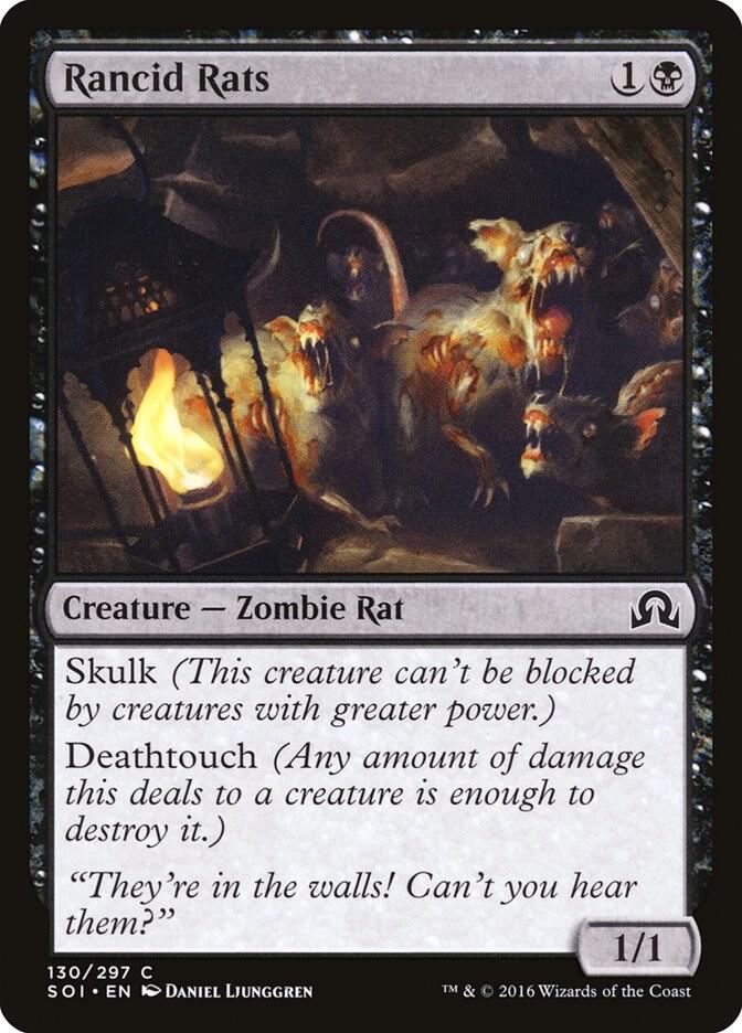 Rancid Rats 130 card from Shadows over Innistrad
