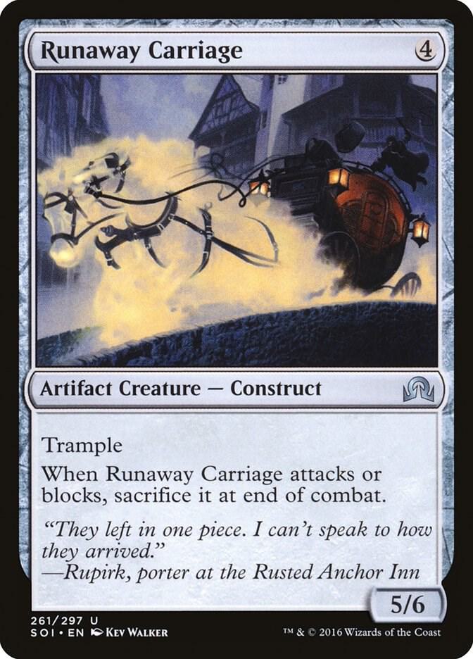 Runaway Carriage 261 card from Shadows over Innistrad