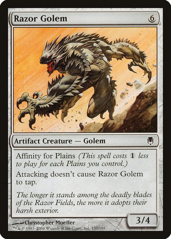 Razor Golem 137 card from Darksteel
