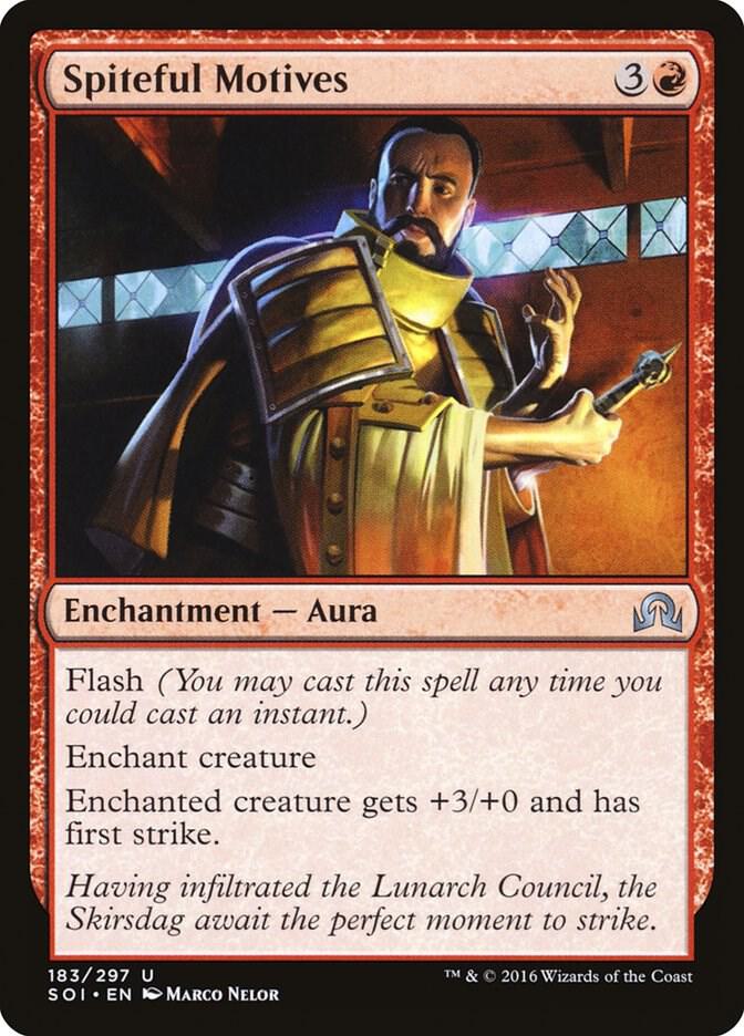 Spiteful Motives 183 card from Shadows over Innistrad