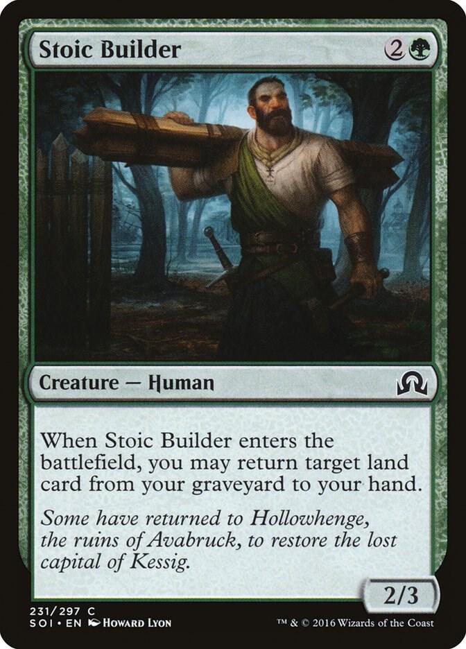 Stoic Builder 231 card from Shadows over Innistrad