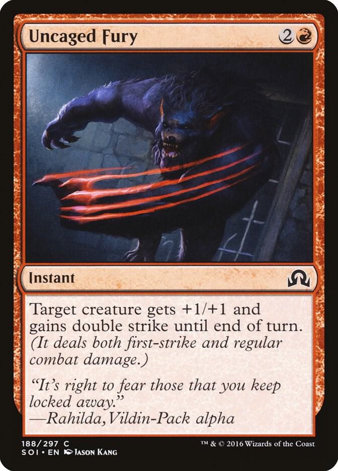 Uncaged Fury 188 card from Shadows over Innistrad