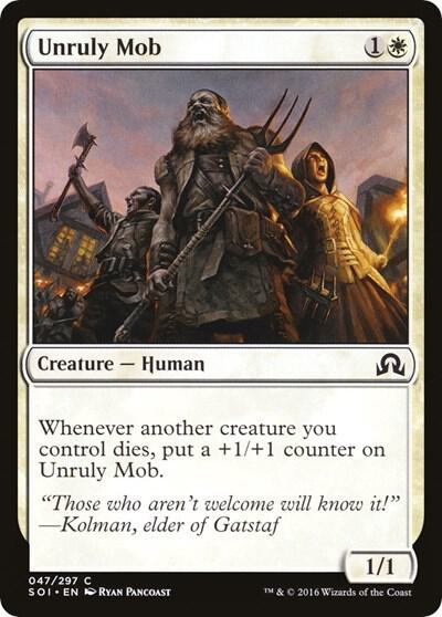 Unruly Mob 47 card from Shadows over Innistrad