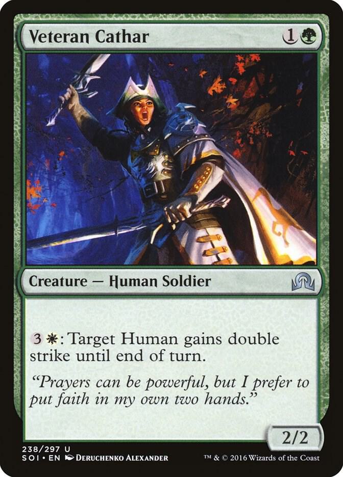 Veteran Cathar 238 card from Shadows over Innistrad