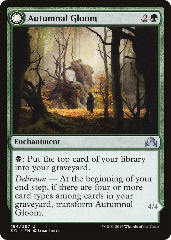 Autumnal Gloom 194 card from Shadows over Innistrad