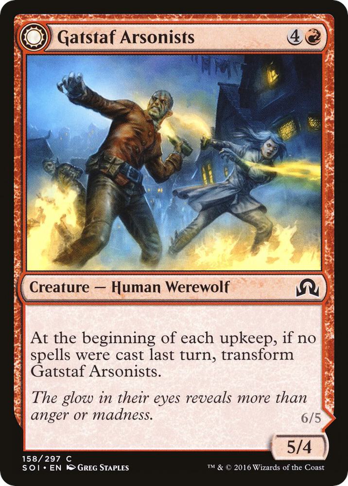 Gatstaf Arsonists 158 card from Shadows over Innistrad