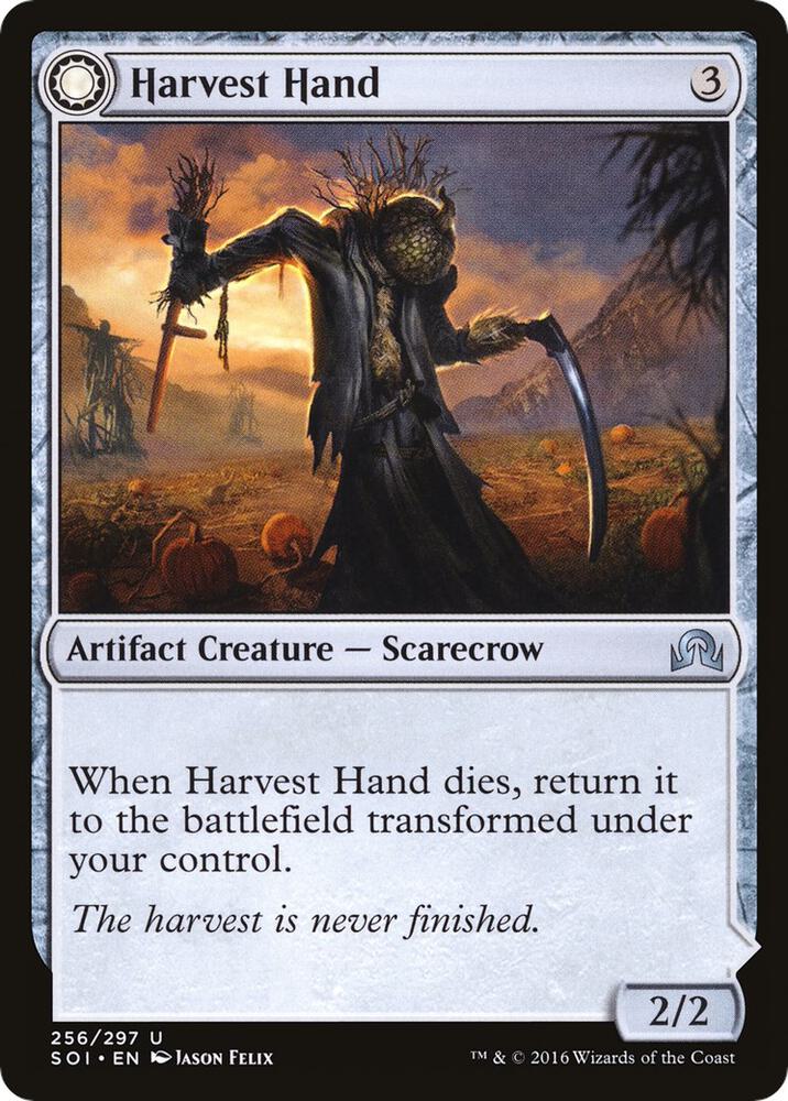 Harvest Hand 256 card from Shadows over Innistrad