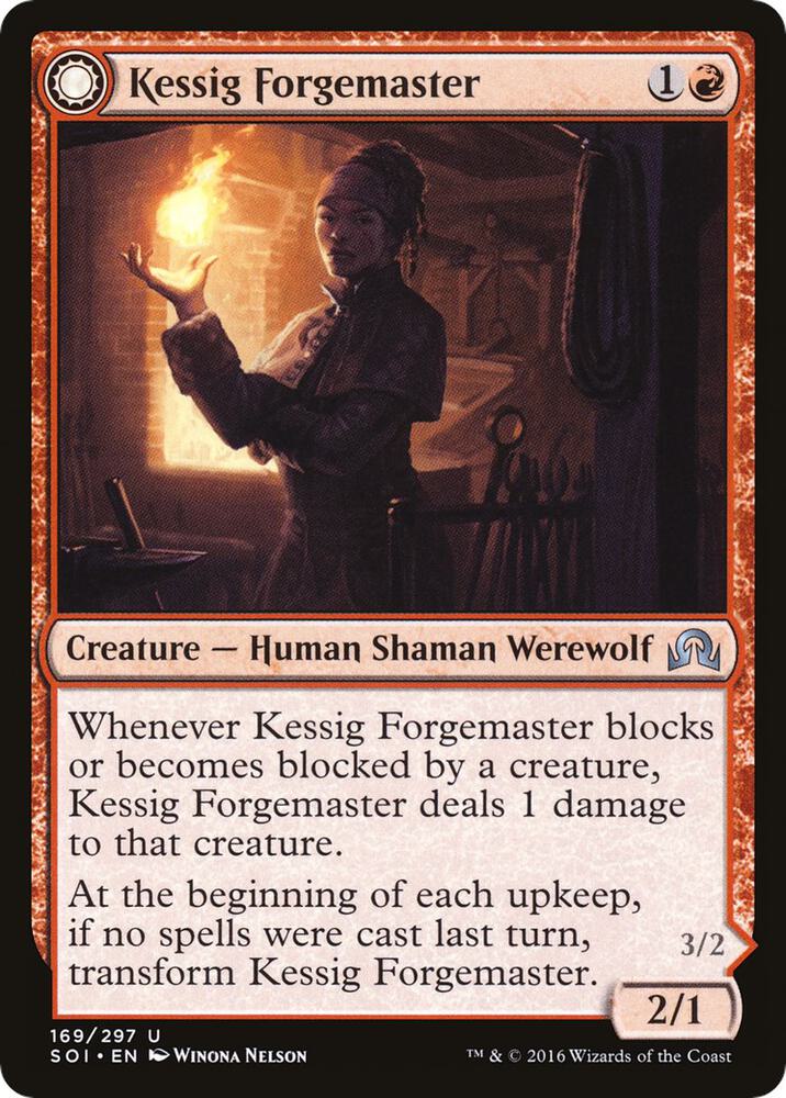 Kessig Forgemaster 169 card from Shadows over Innistrad