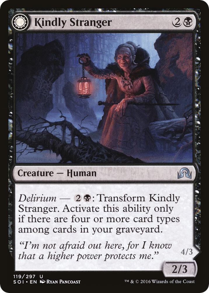 Kindly Stranger 119 card from Shadows over Innistrad