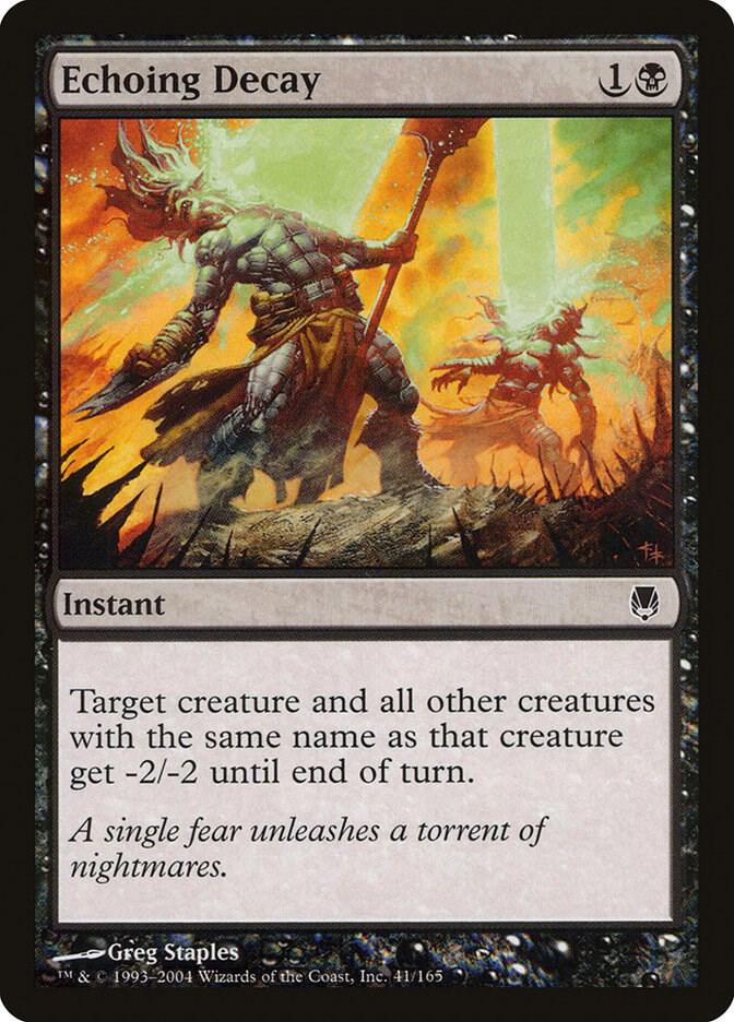 Echoing Decay 41 card from Darksteel