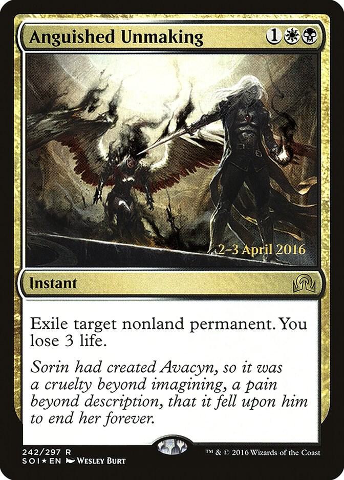 Anguished Unmaking 242 card from Prerelease Cards