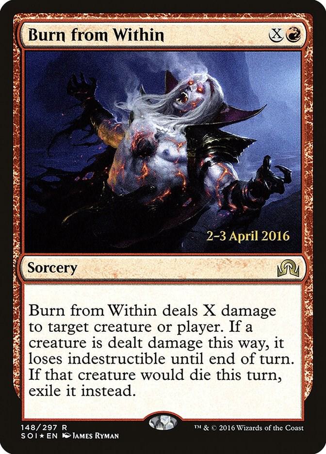 Burn from Within 148 card from Prerelease Cards
