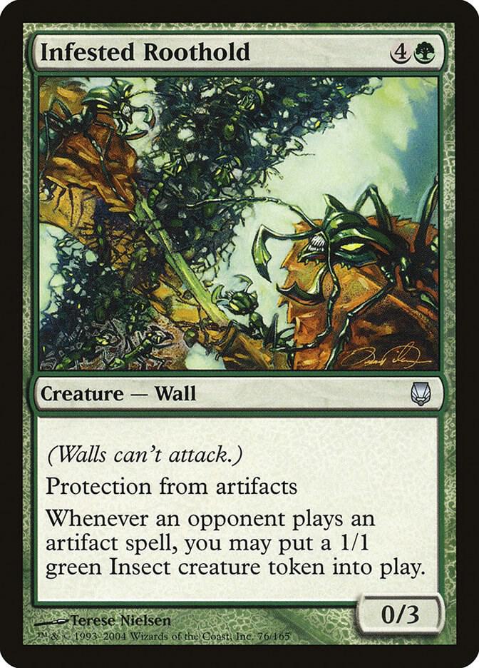 Infested Roothold 76 card from Darksteel