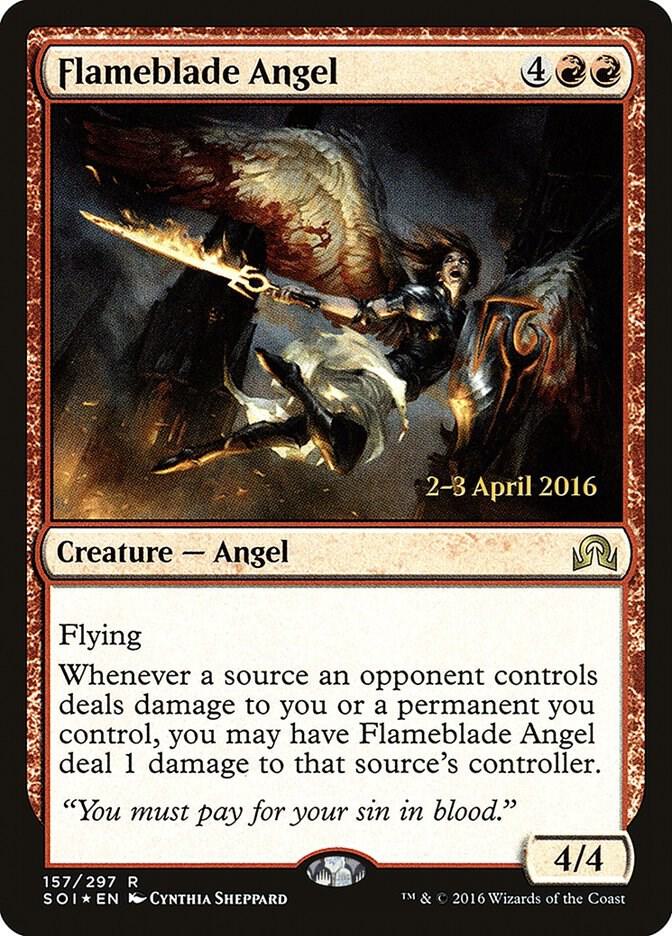 Flameblade Angel 157 card from Prerelease Cards