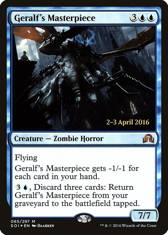 Geralf's Masterpiece 65 card from Prerelease Cards