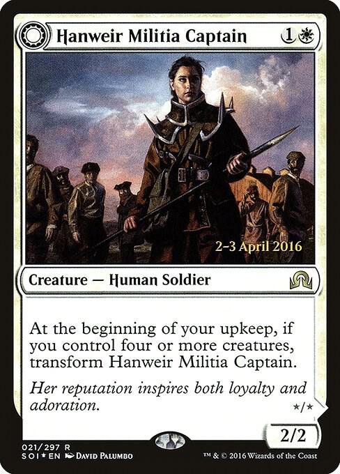 Hanweir Militia Captain 21 card from Prerelease Cards