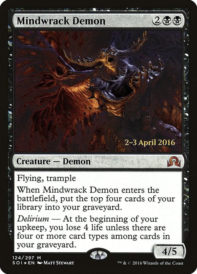 Mindwrack Demon 124 card from Prerelease Cards