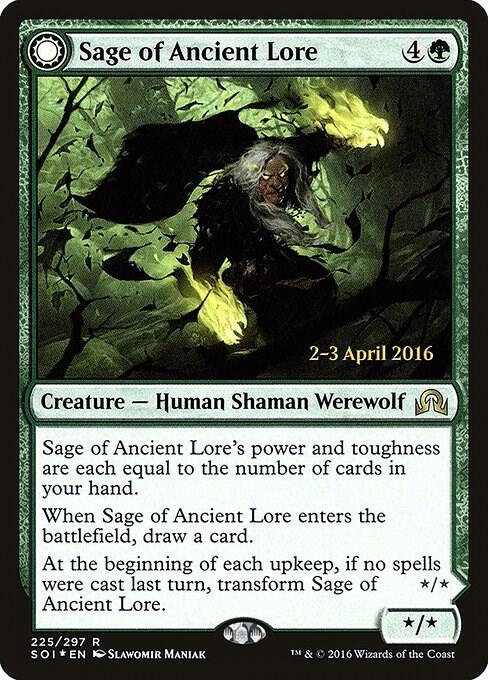 Sage of Ancient Lore 225 card from Prerelease Cards