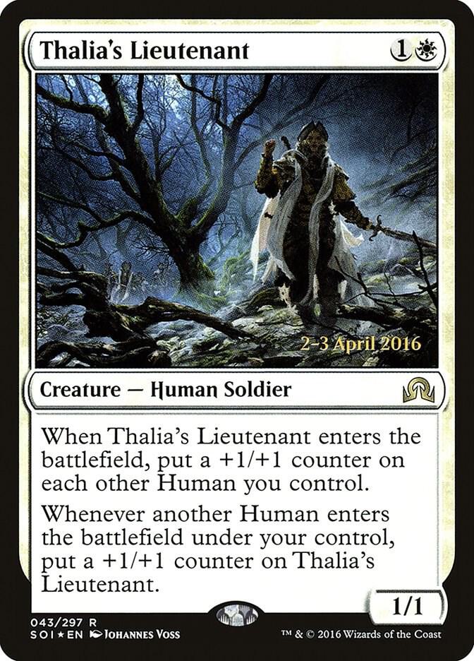 Thalia's Lieutenant 43 card from Prerelease Cards
