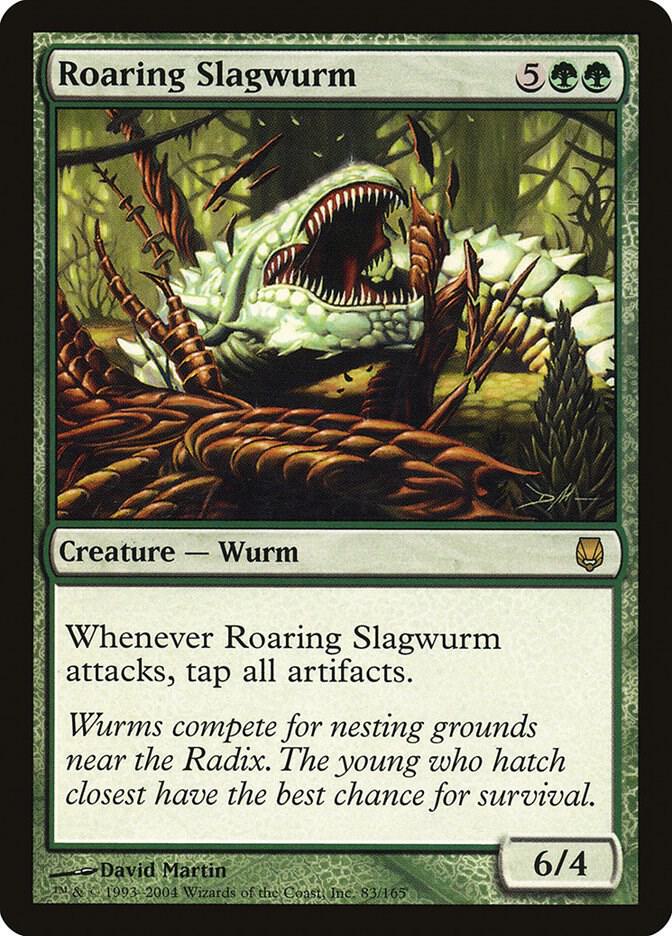 Roaring Slagwurm 83 card from Darksteel