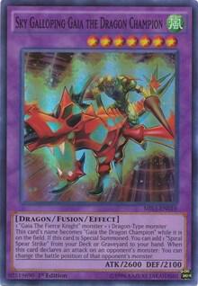 Sky Galloping Gaia the Dragon Champion MIL1-EN010 card from Millennium Pack