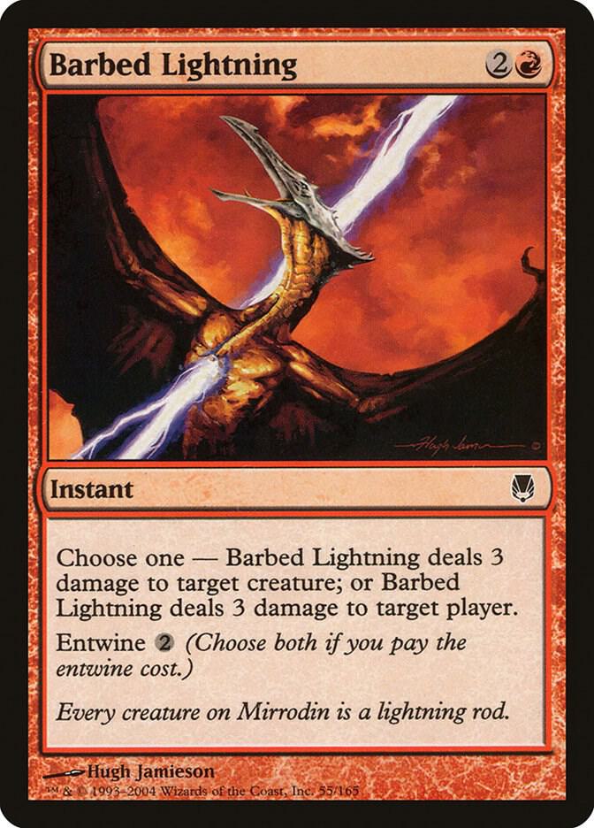 Barbed Lightning 55 card from Darksteel
